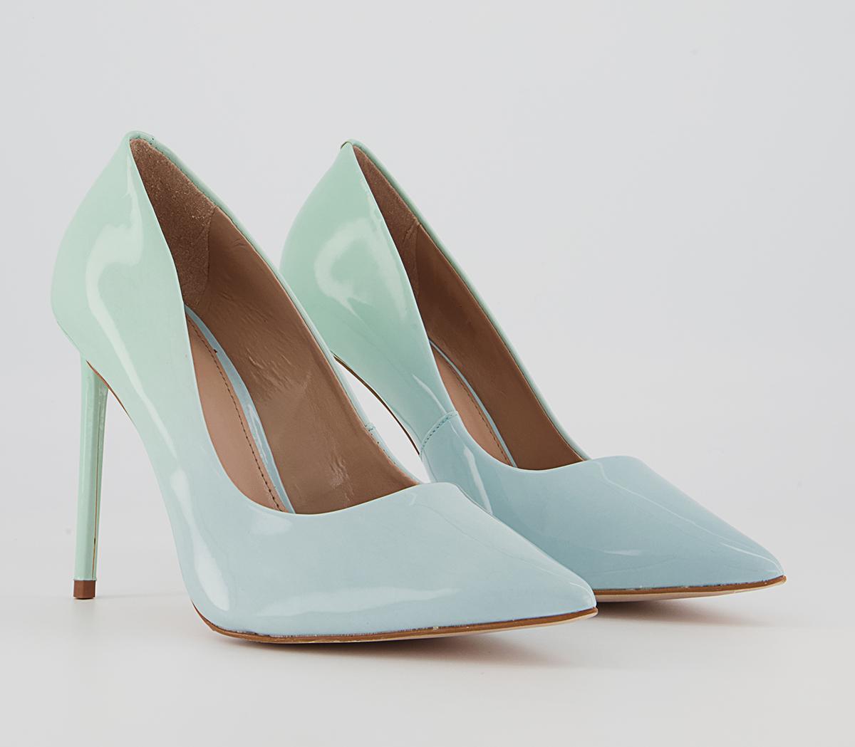 Office Harlem Point Court Shoes Office Harlem Point Court Shoes Blue Ombre Patent Leather