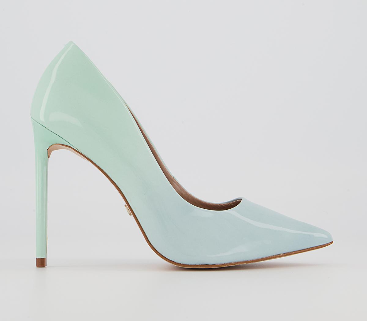 Office Harlem Point Court Shoes Office Harlem Point Court Shoes Blue Ombre Patent Leather