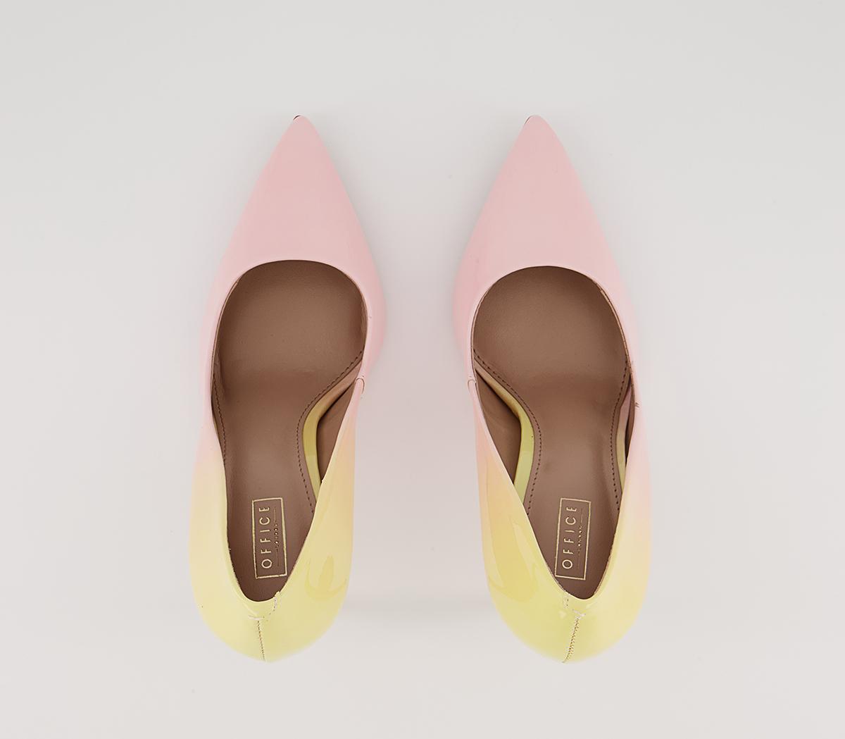 Office Harlem Point Court Shoes Office Harlem Point Court Shoes Pink Ombre Patent Leather