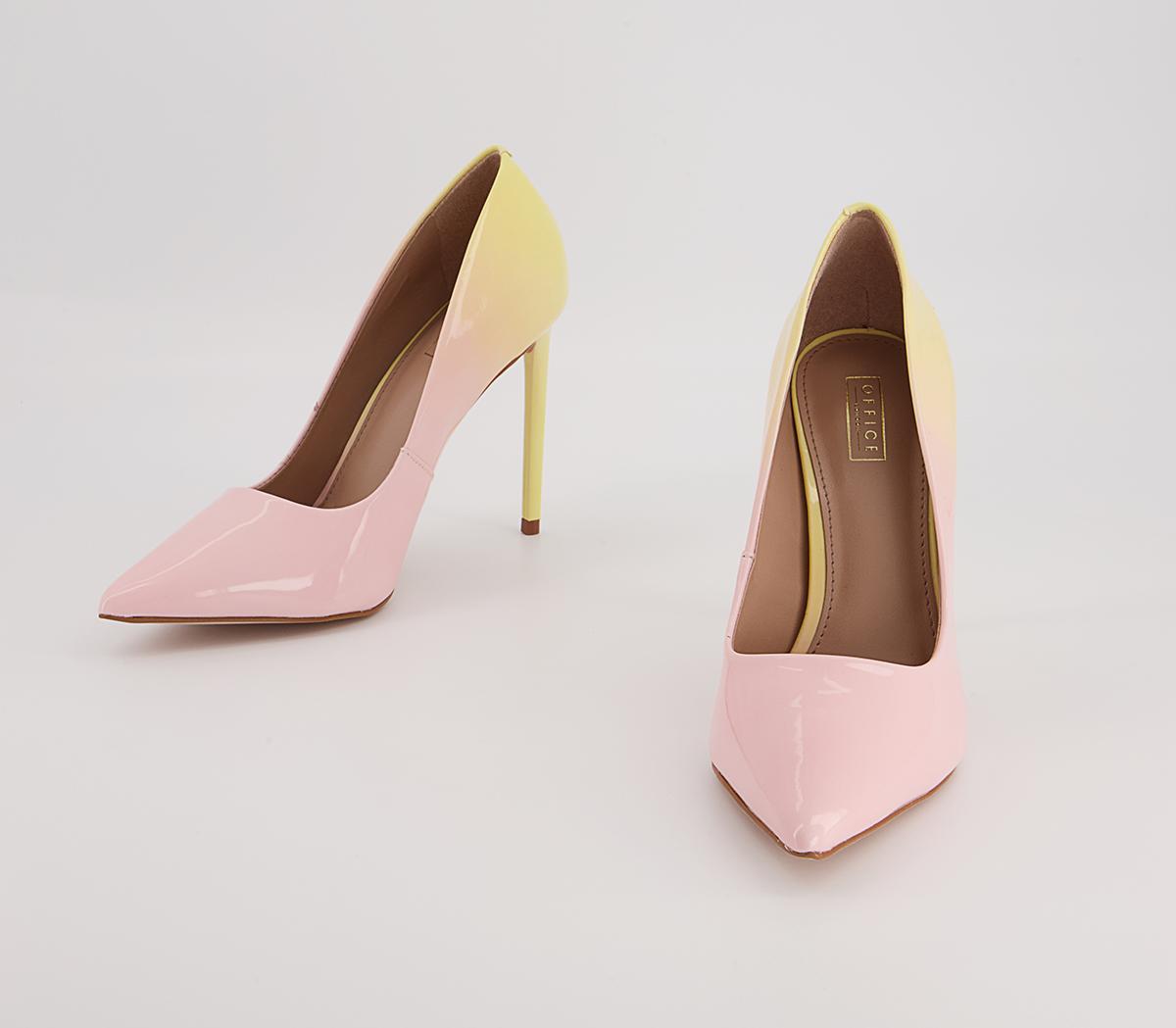 Office Harlem Point Court Shoes Office Harlem Point Court Shoes Pink Ombre Patent Leather