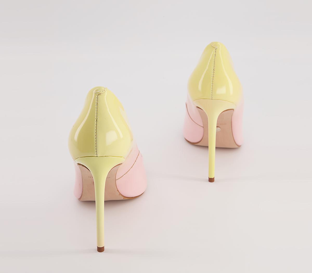 Office Harlem Point Court Shoes Office Harlem Point Court Shoes Pink Ombre Patent Leather