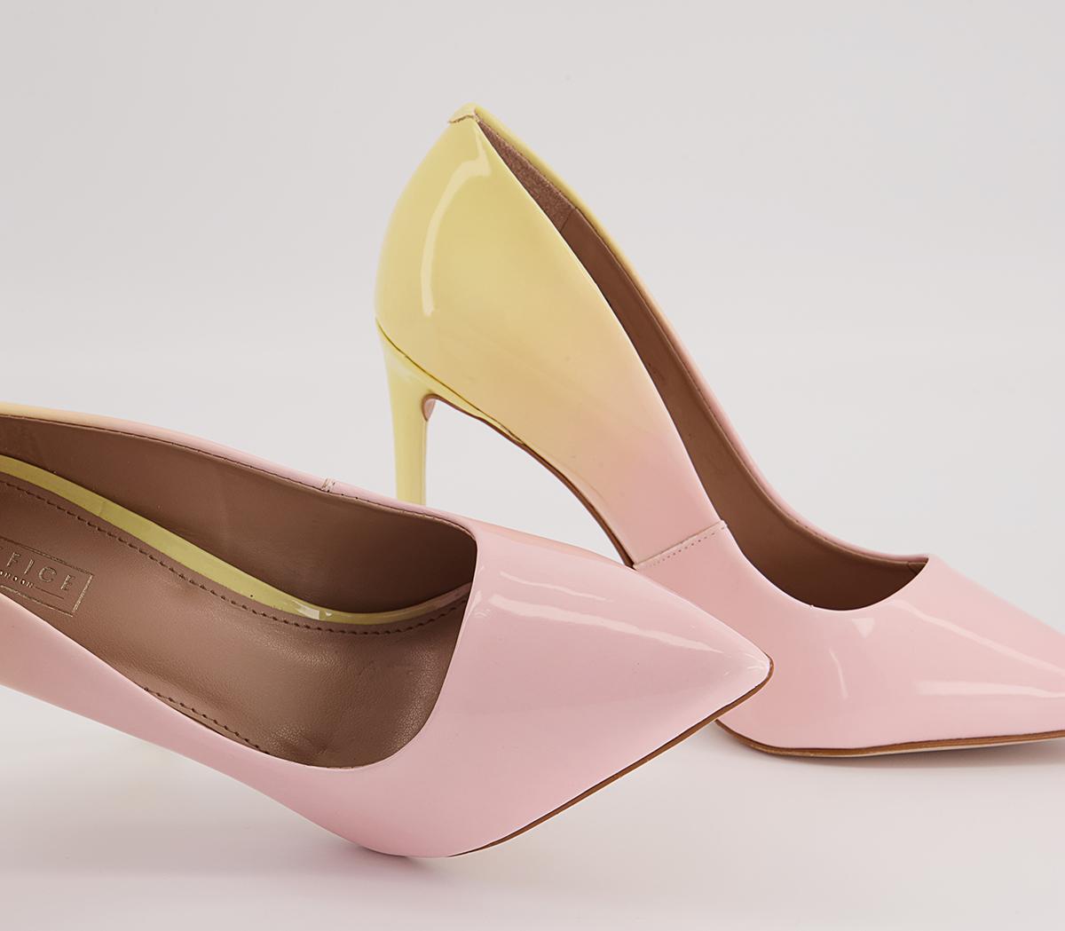 Office Harlem Point Court Shoes Office Harlem Point Court Shoes Pink Ombre Patent Leather