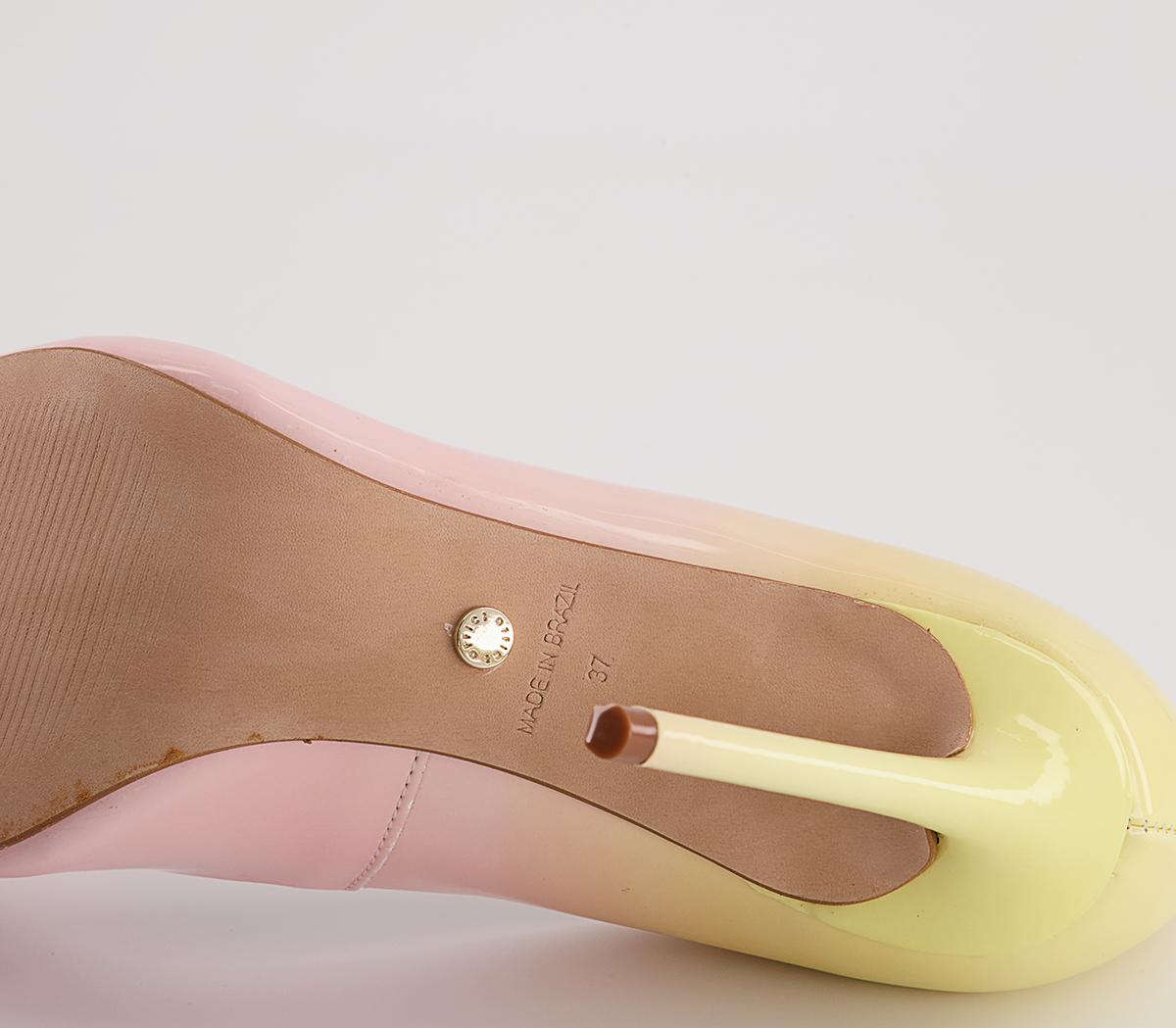 Office Harlem Point Court Shoes Office Harlem Point Court Shoes Pink Ombre Patent Leather