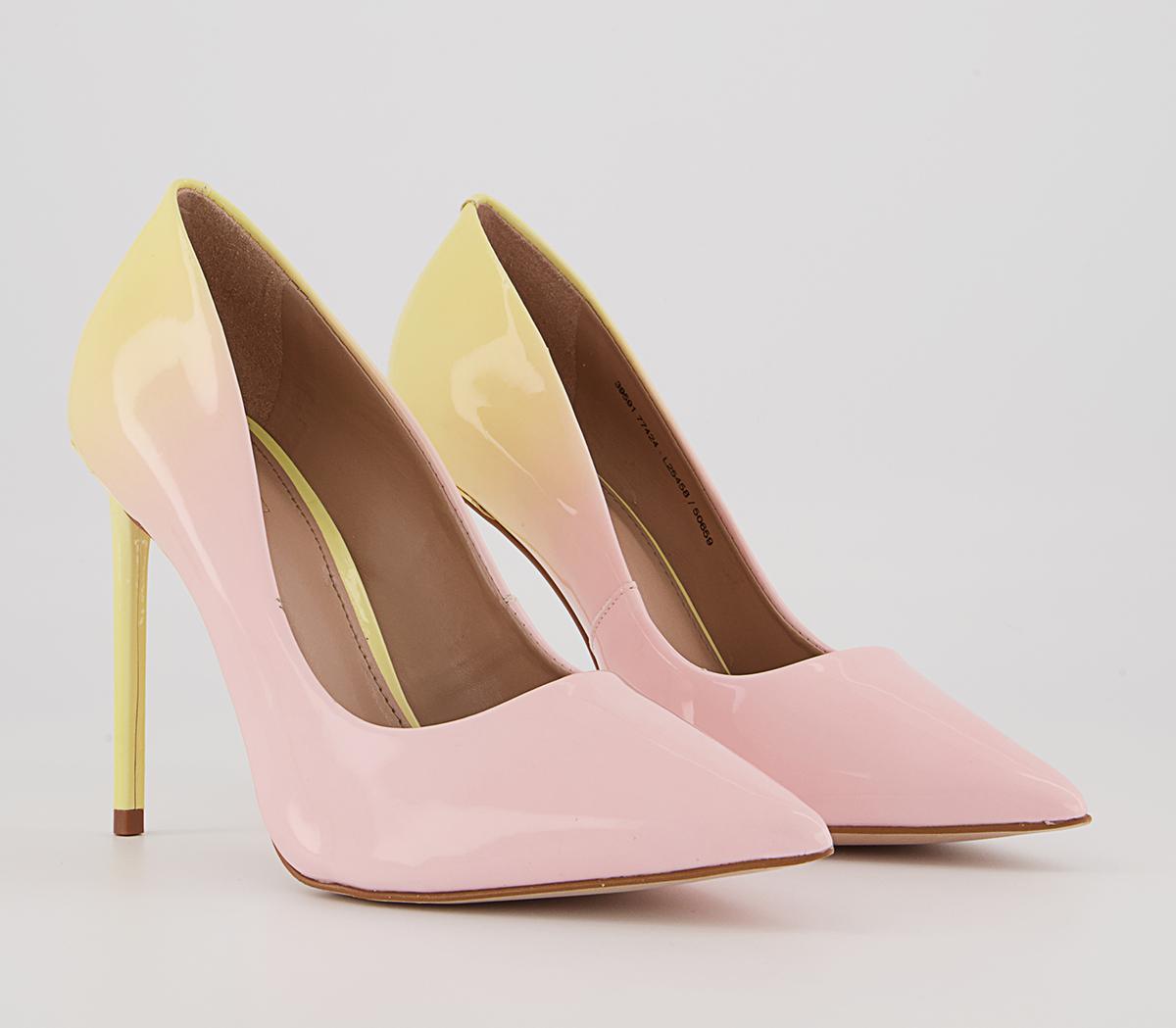 Office Harlem Point Court Shoes Office Harlem Point Court Shoes Pink Ombre Patent Leather