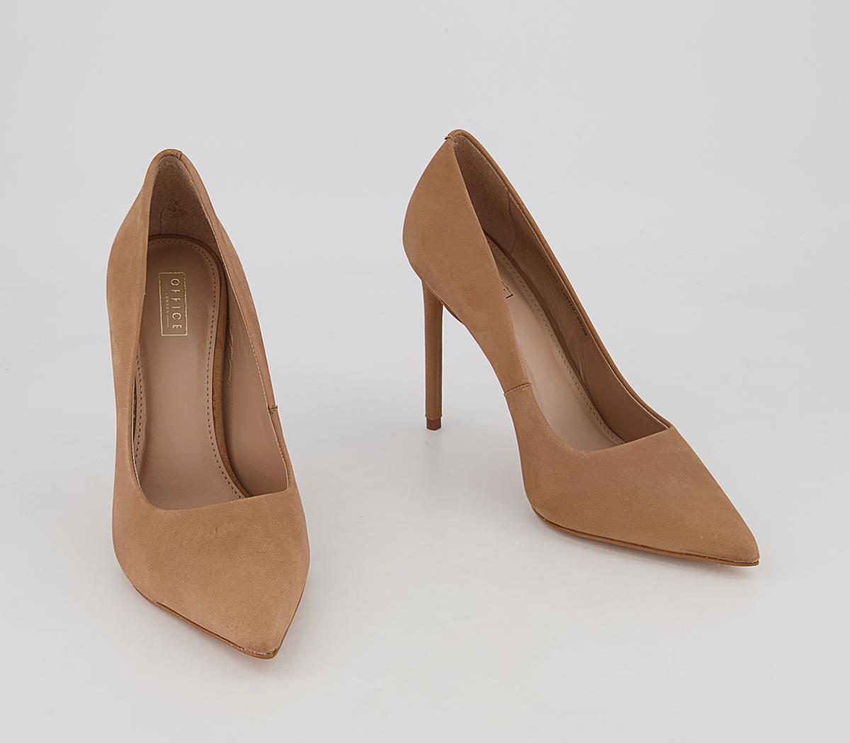 Office Harlem Pointed Court Stiletto High Heels Office Harlem Pointed Court Stiletto High Heels Nude Nubuck