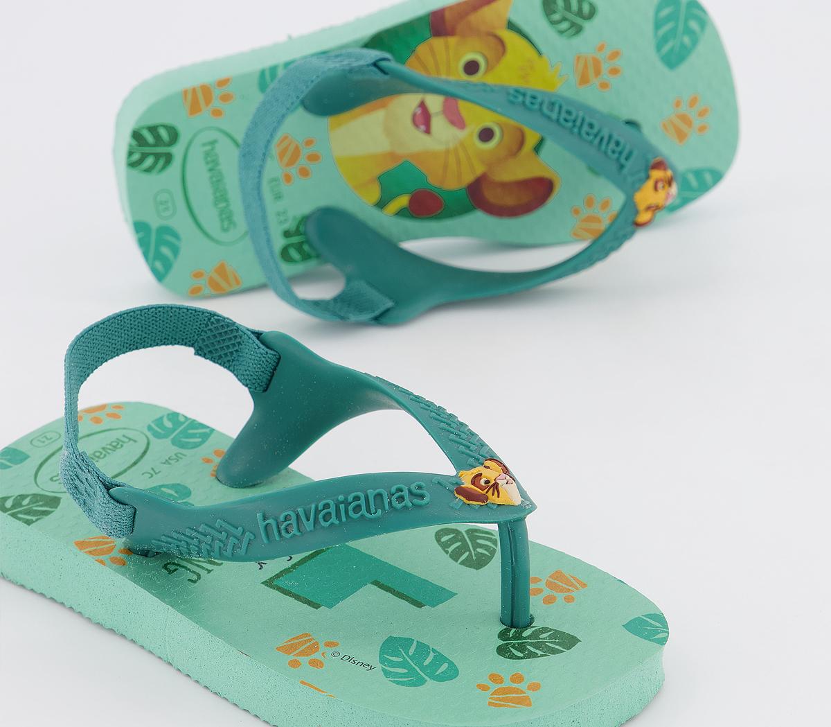 Havaianas Hav Baby Flip Flops Simba Disney Green - Unisex