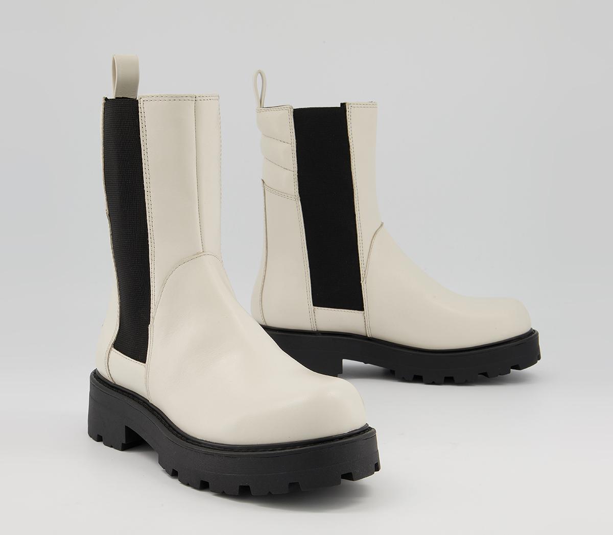 Vagabond Shoemakers Cosmo 2.0 High Chelsea Boots Off White - Women's ...