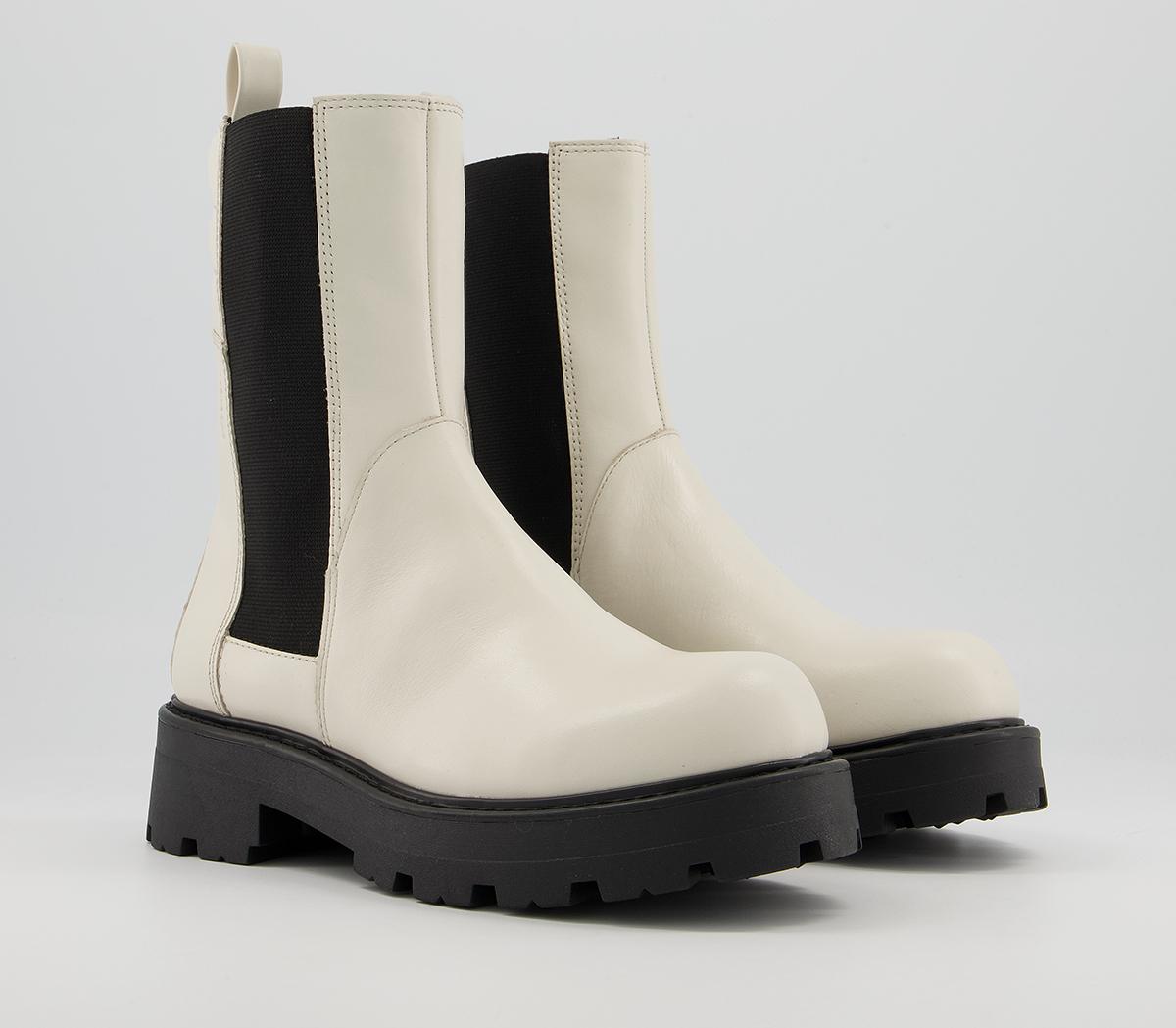 Vagabond Shoemakers Cosmo 2.0 High Chelsea Boots Off White - Women's ...