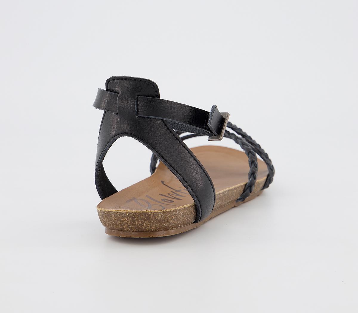 Blowfish Malibu Galie B Sandals Black Dyecut - Women's Vegan Shoes