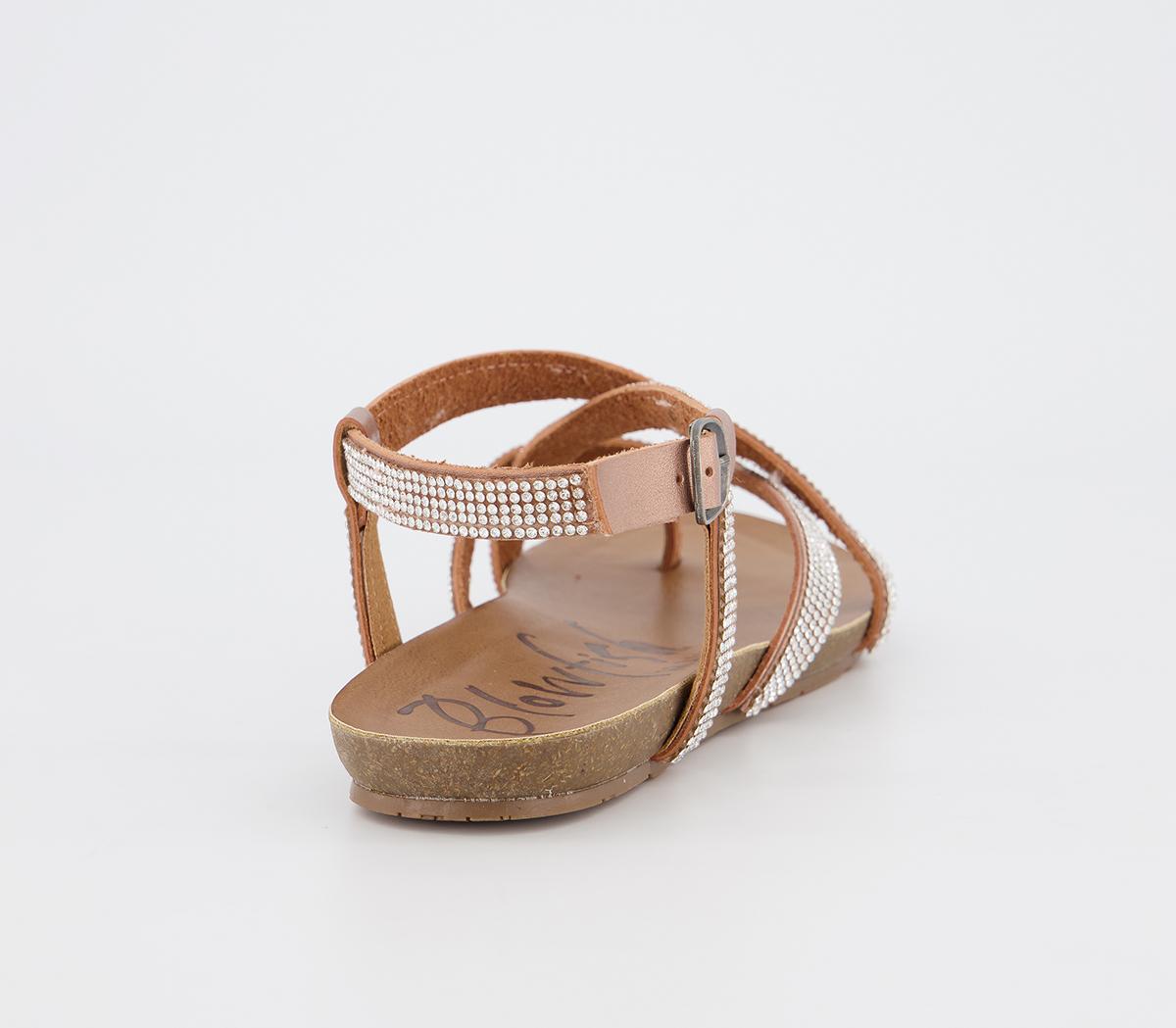 Blowfish MalibuGranola D SandalsRose Gold Milanorhinestone Pixel Beads