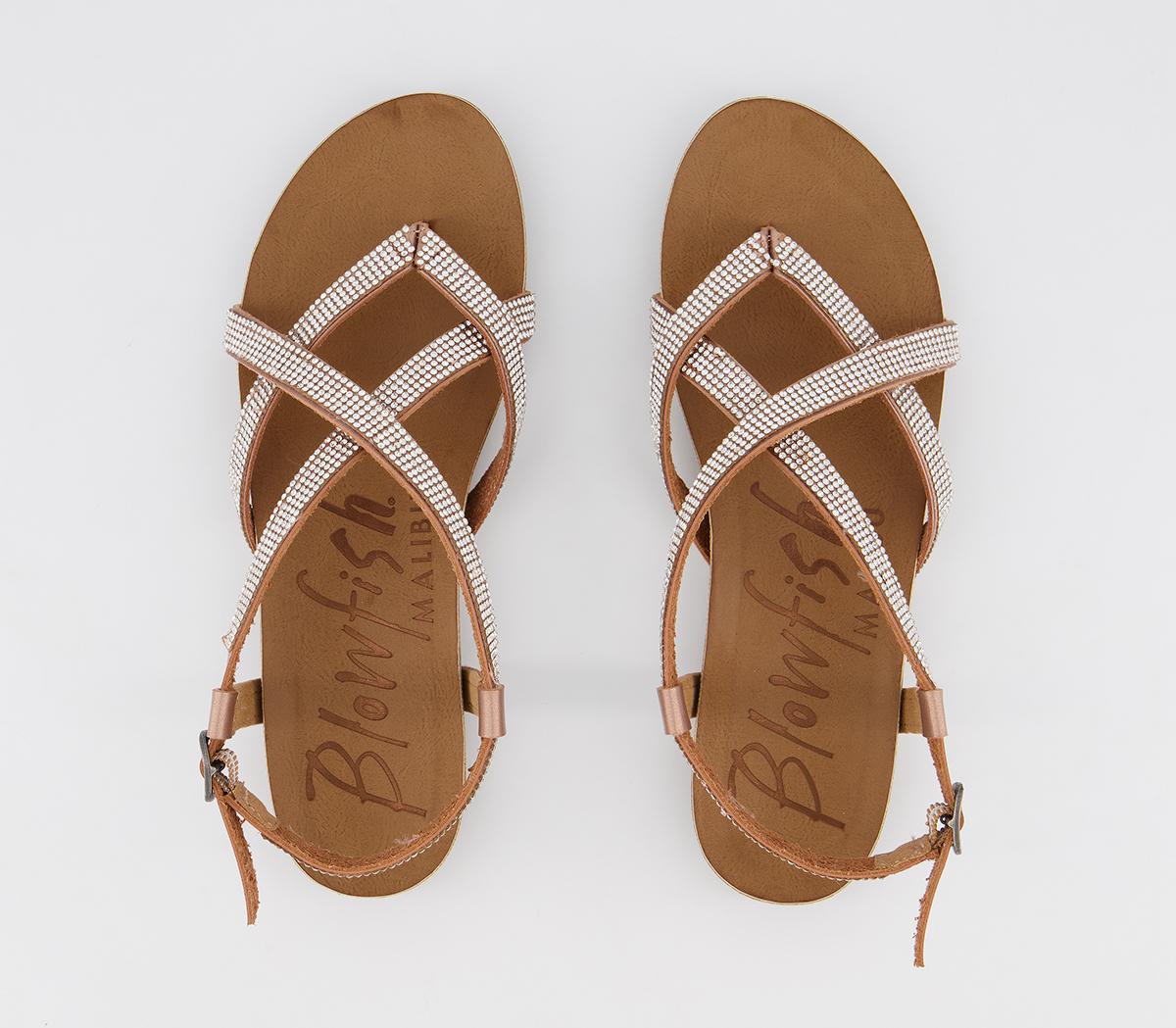 Blowfish MalibuGranola D SandalsRose Gold Milanorhinestone Pixel Beads