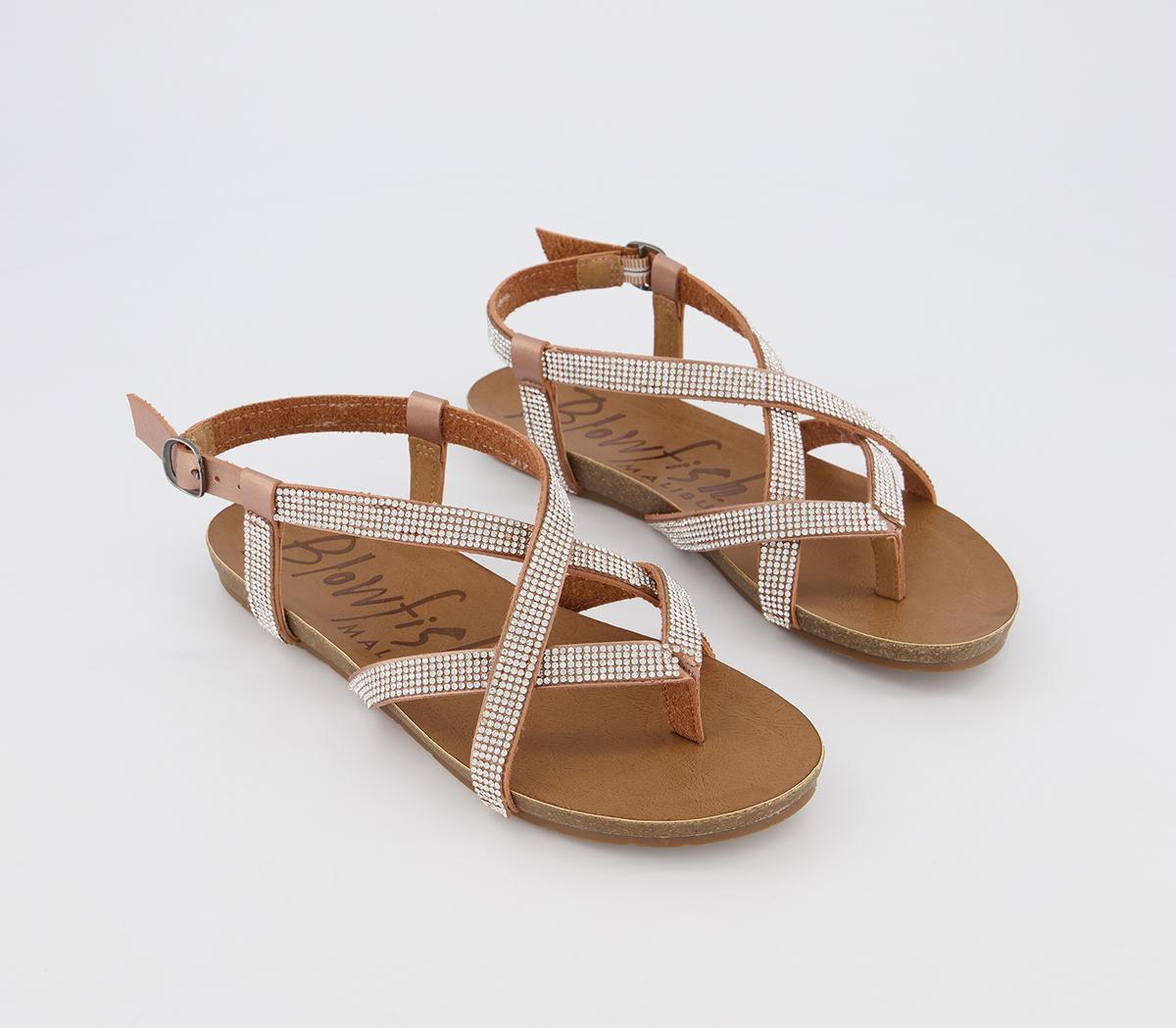 Blowfish MalibuGranola D SandalsRose Gold Milanorhinestone Pixel Beads
