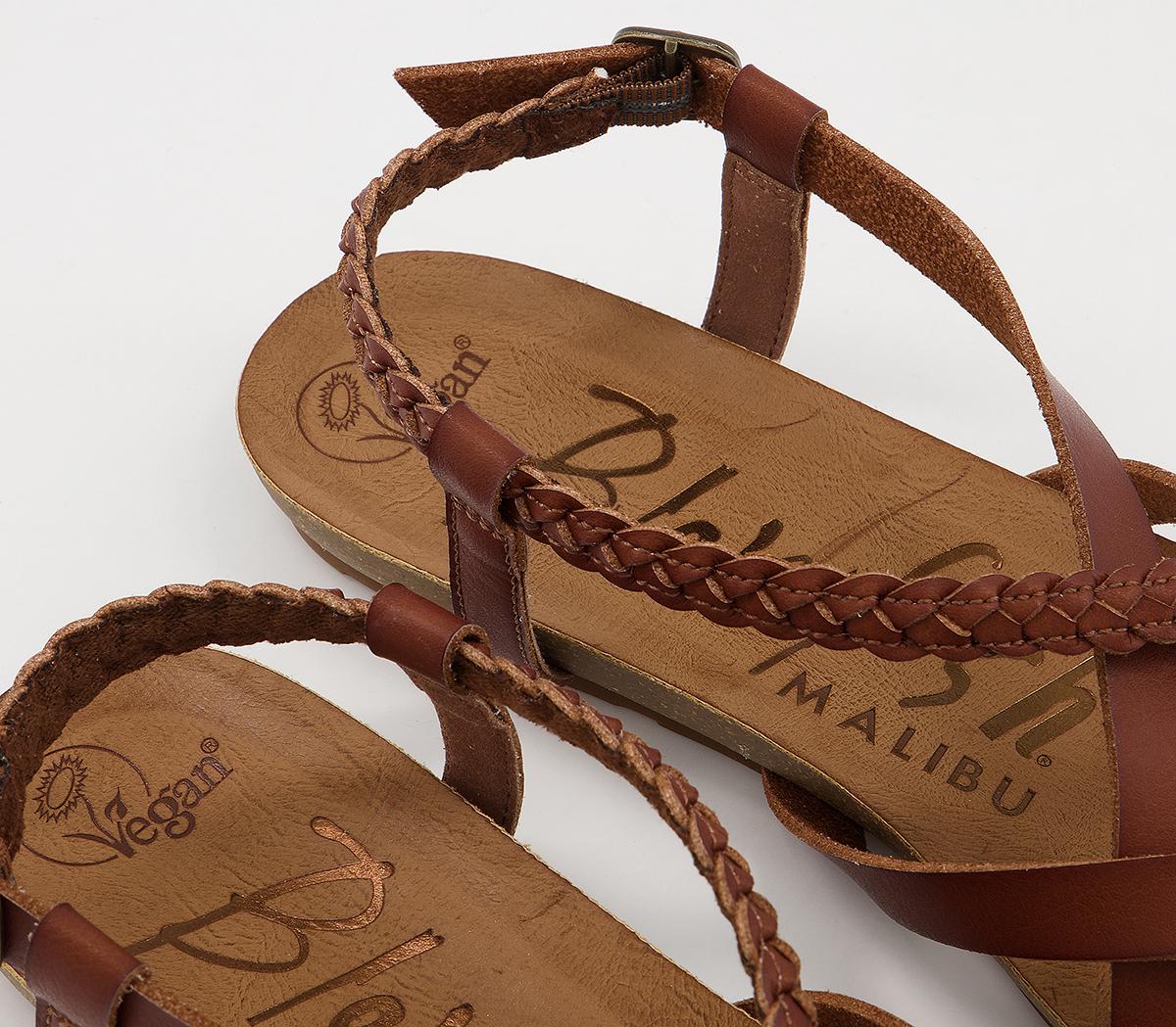 Blowfish Malibu Dames Granola Synthetische Platte Sandaal, Whiskey Dyecut Pu, 41.5 EU : Blowfish