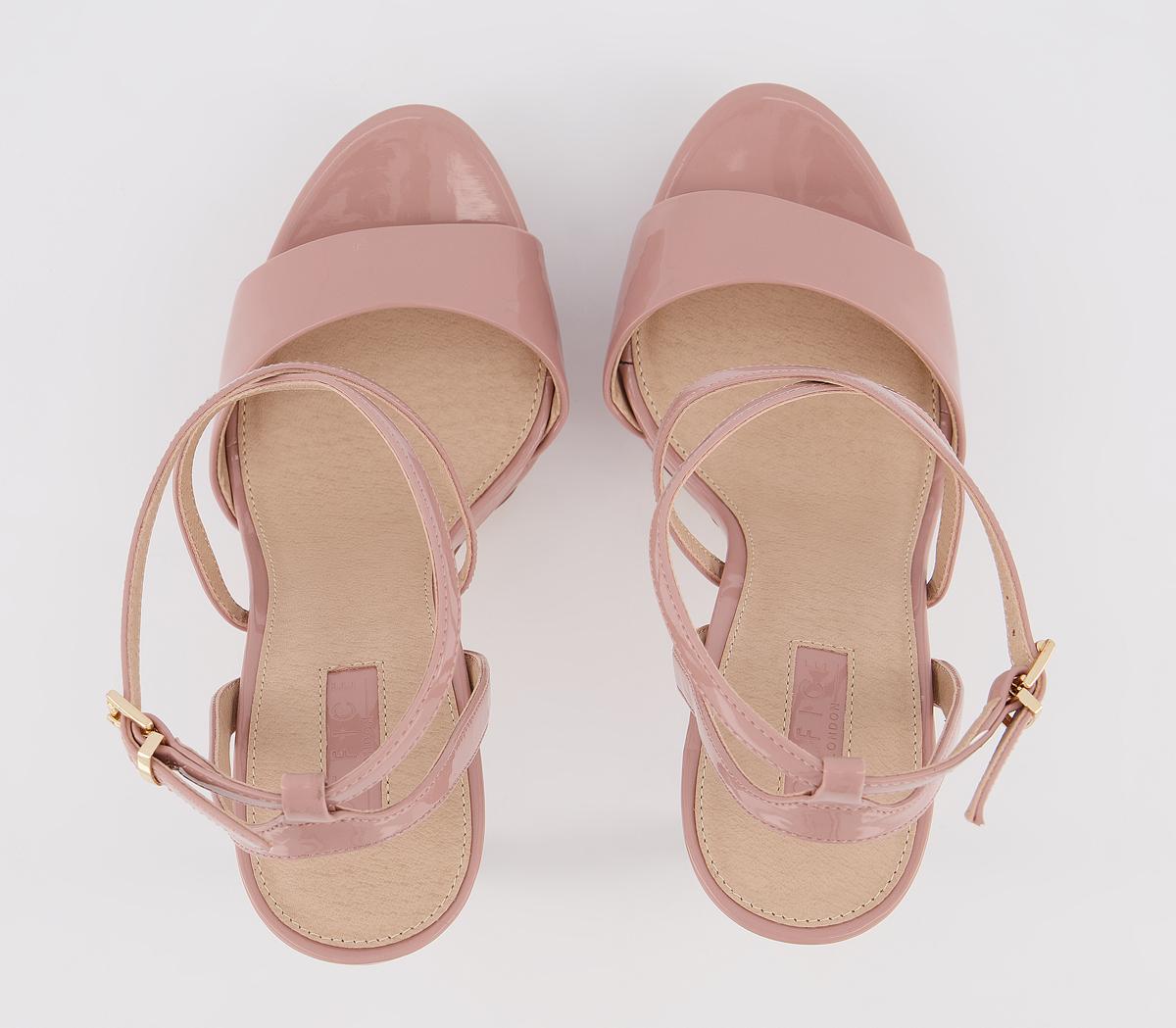 OFFICEHigh Life Platform SandalsNude Patent