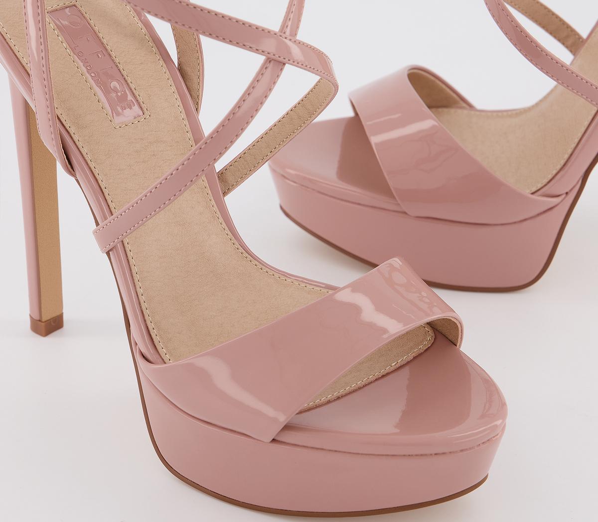 OFFICEHigh Life Platform SandalsNude Patent