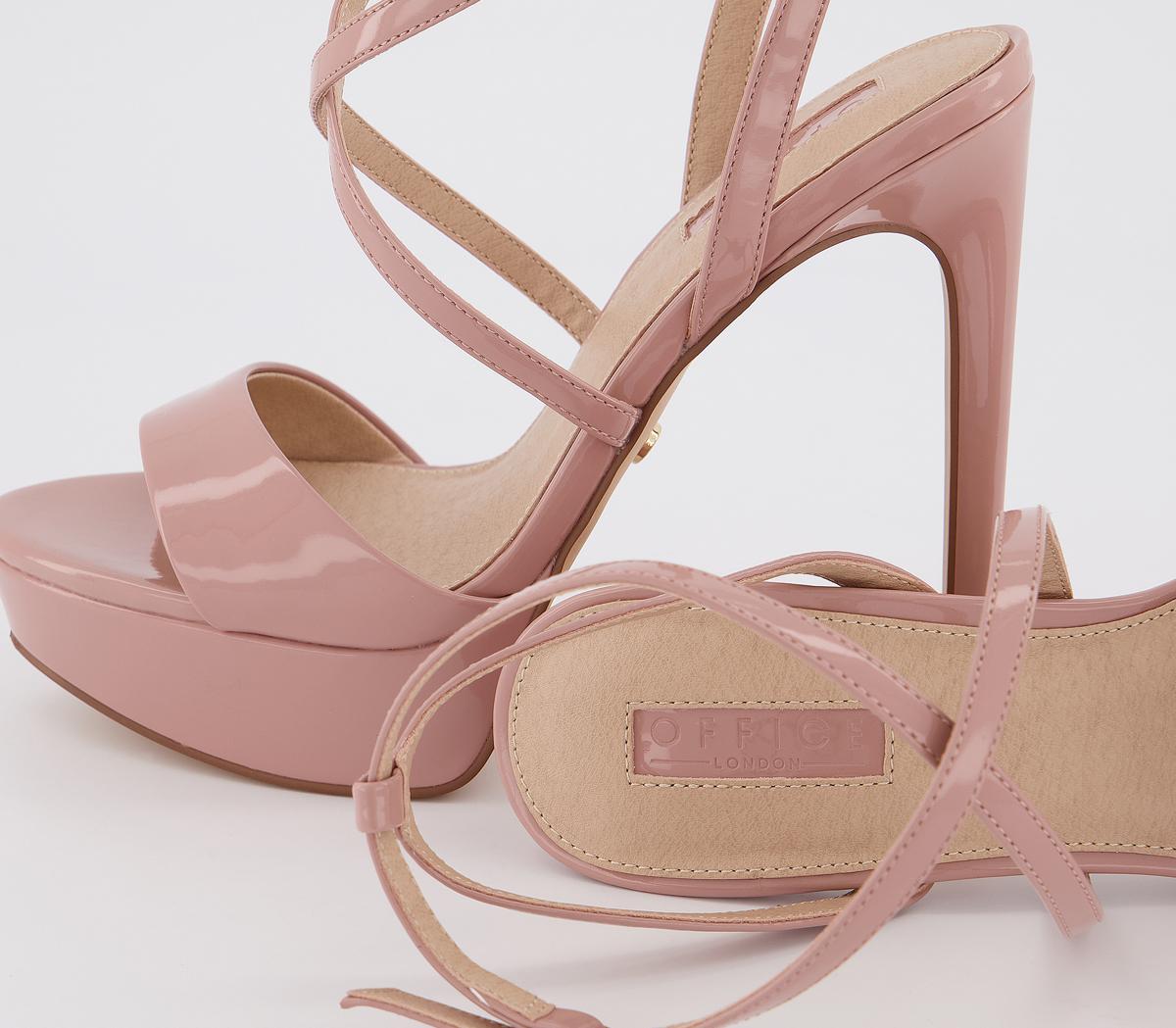 OFFICEHigh Life Platform SandalsNude Patent