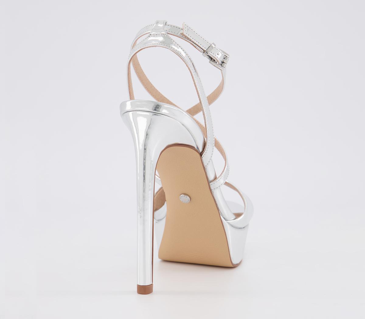 OFFICEHigh-life Platform SandalSilver Mirror