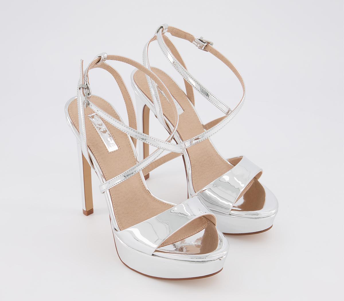 OFFICEHigh-life Platform SandalSilver Mirror