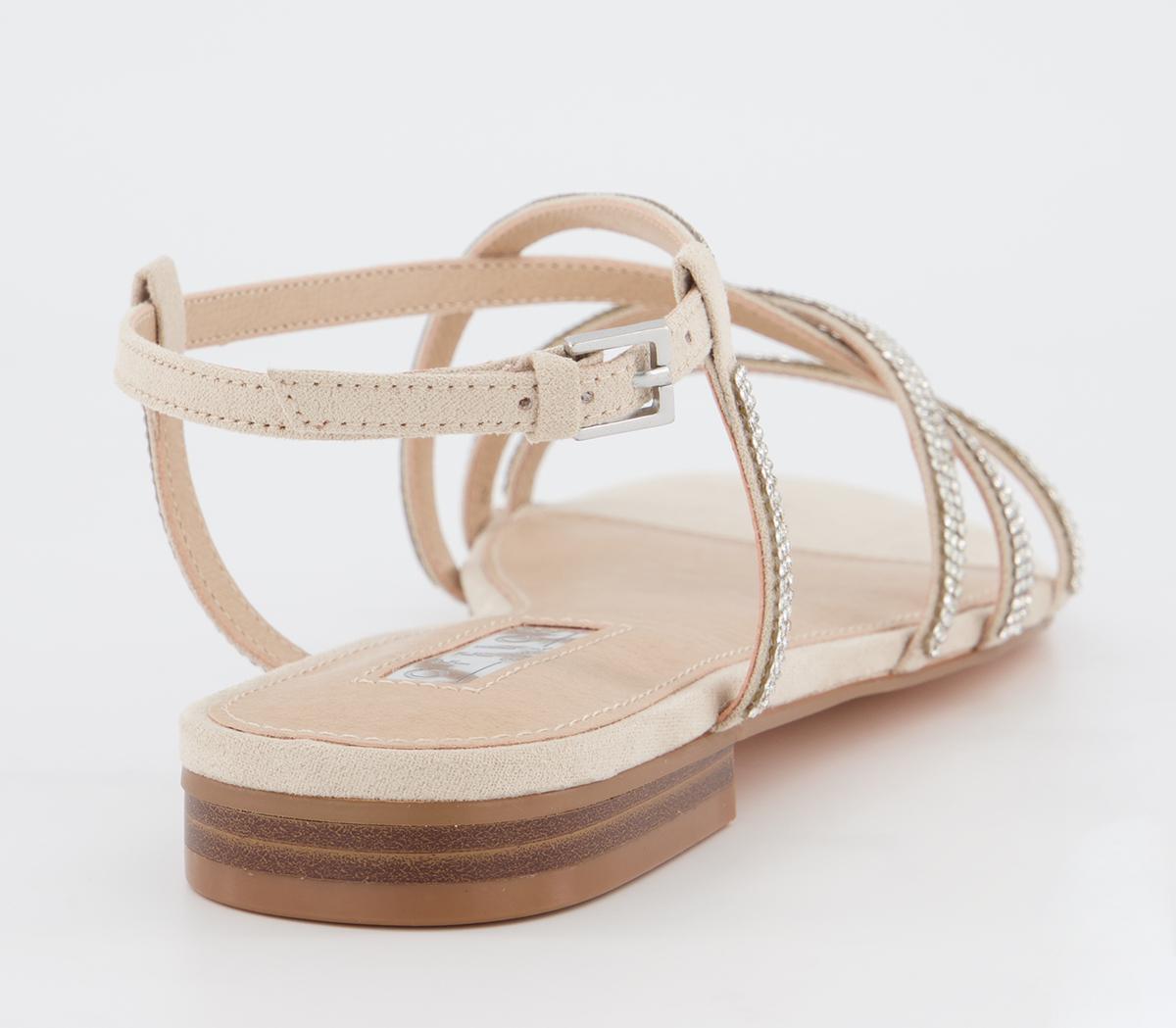 OFFICEStarry Night Embellished SandalsNude With Embellishment