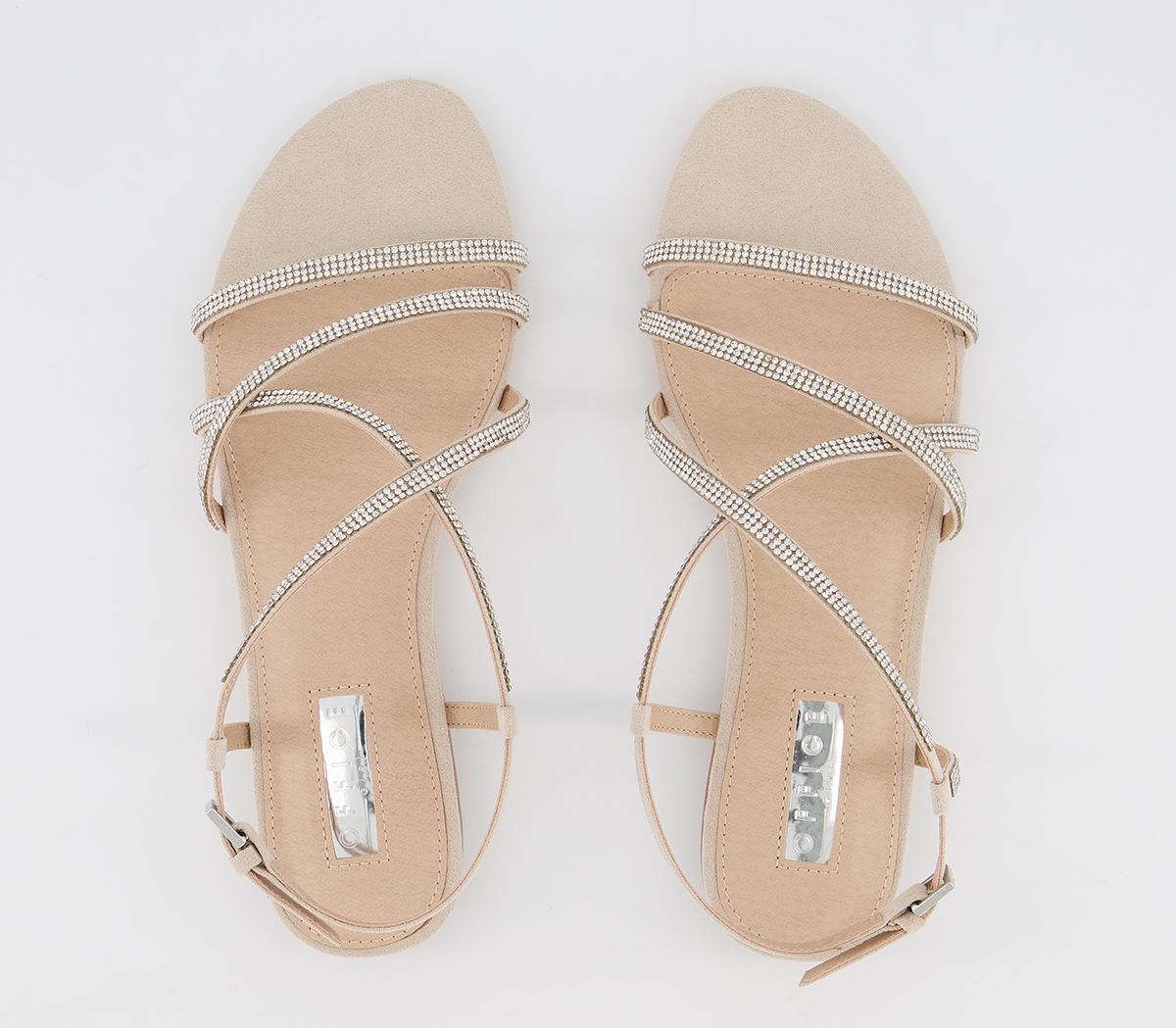 OFFICEStarry Night Embellished SandalsNude With Embellishment