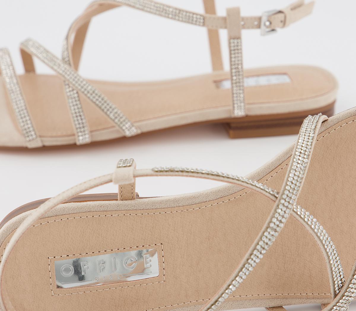 OFFICEStarry Night Embellished SandalsNude With Embellishment