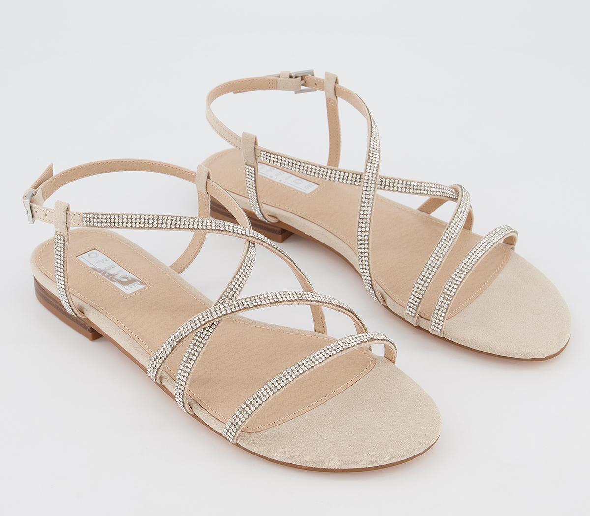 OFFICEStarry Night Embellished SandalsNude With Embellishment