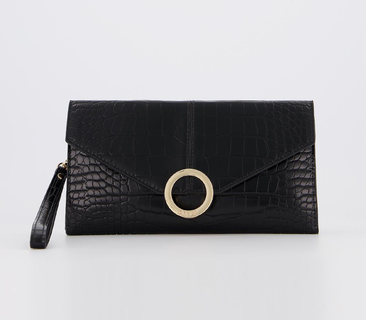 Black shop wristlet clutch