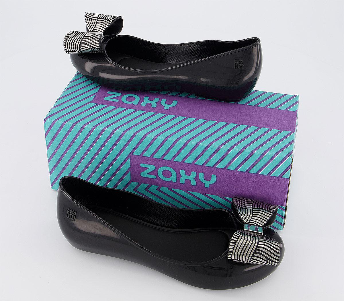 Zaxy Pop Joy Bow Pumps Black Women's Vegan Shoes