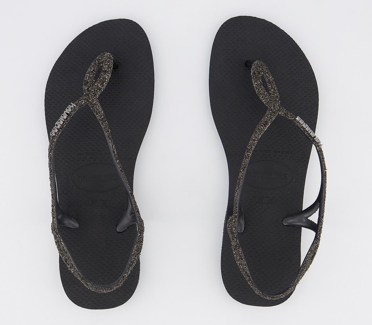 Havaianas Luna Premium Flip Flops Black Women’s Sandals