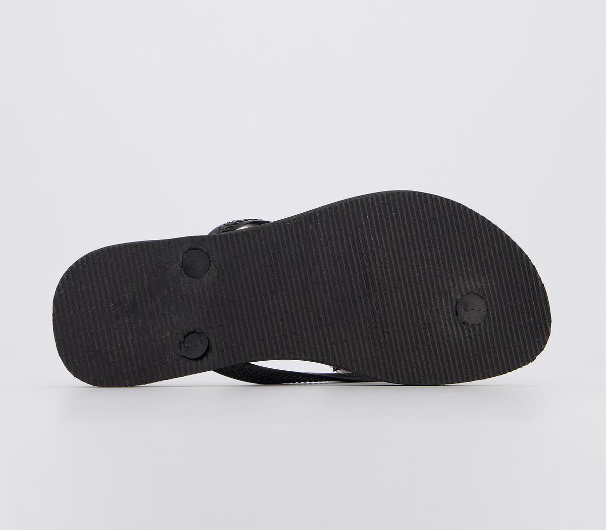 HavaianasSlim Logo MetallicBlack