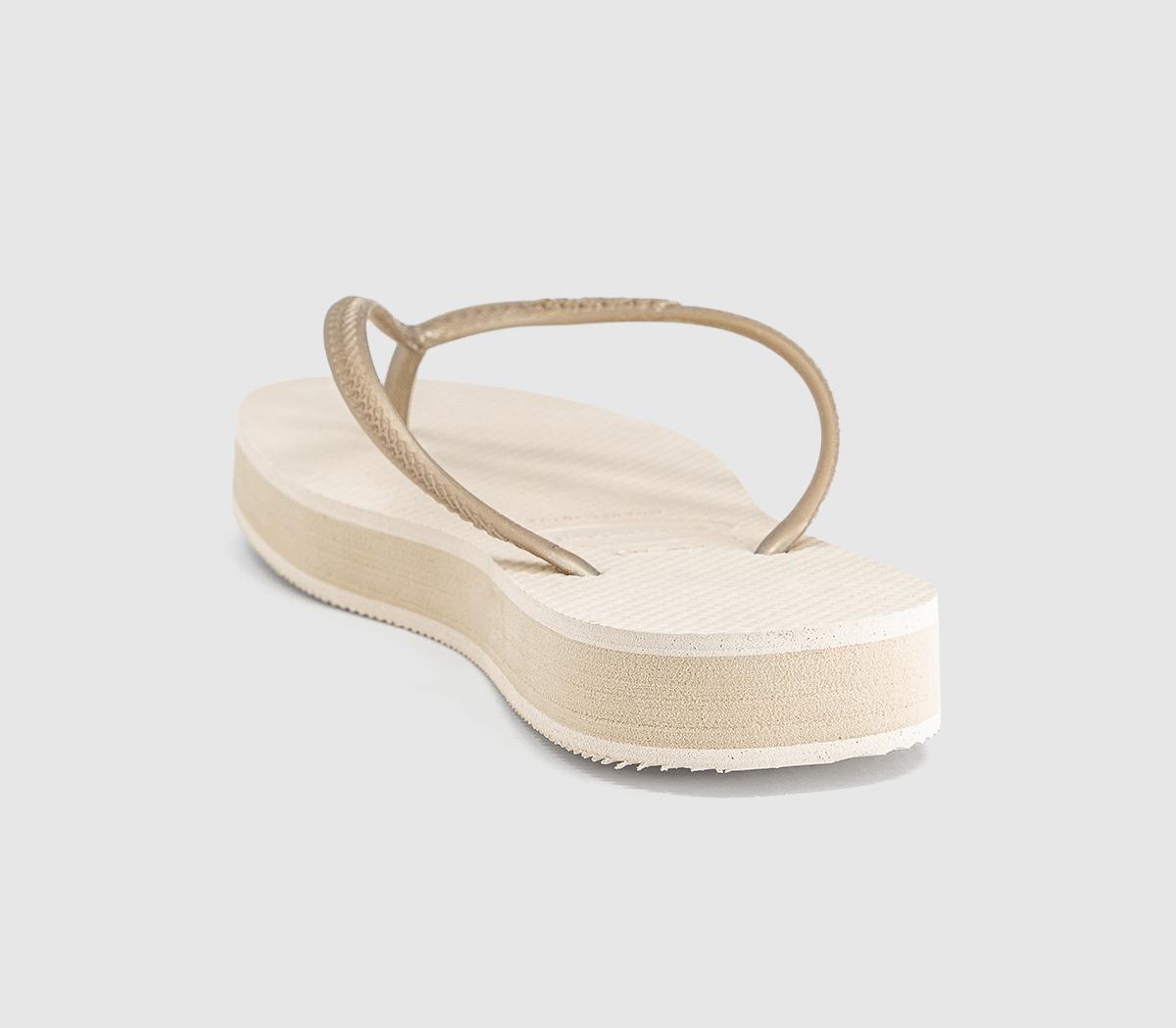 HavaianasSlim Flatform Flip FlopsBeige
