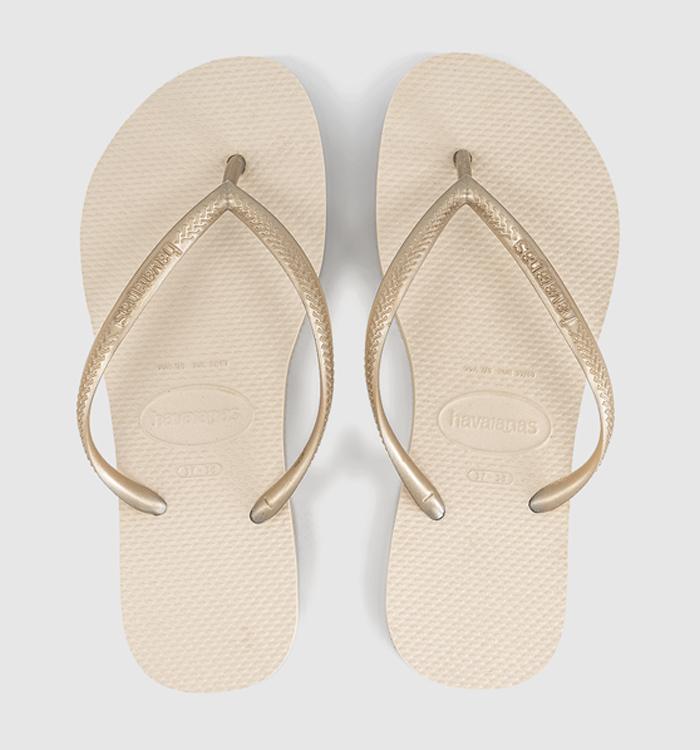 Havaianas Slim Flatform Flip Flops Beige