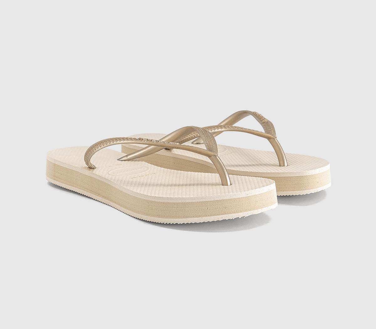 HavaianasSlim Flatform Flip FlopsBeige