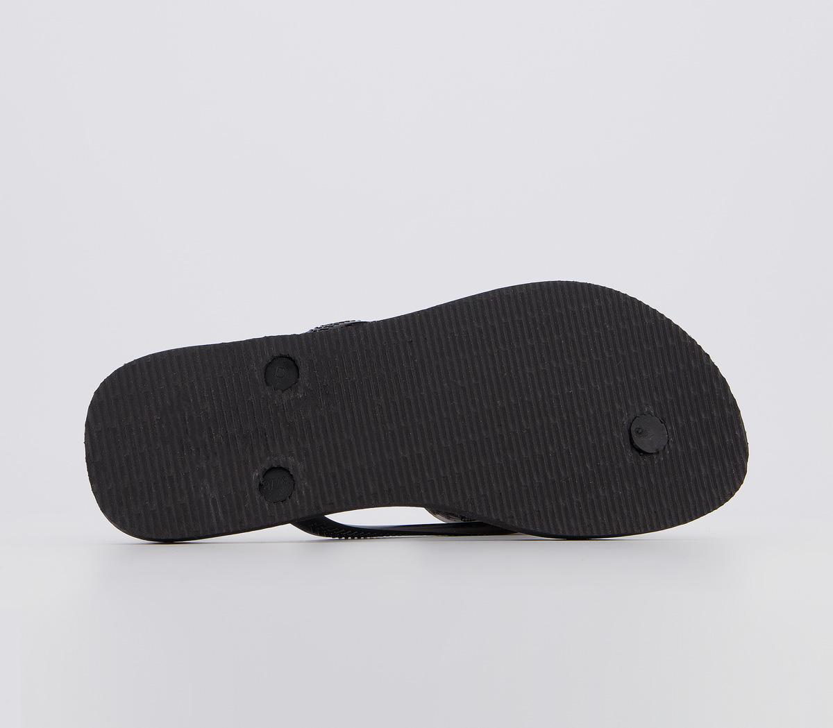 HavaianasSlim Floral Flip FlopsBlack