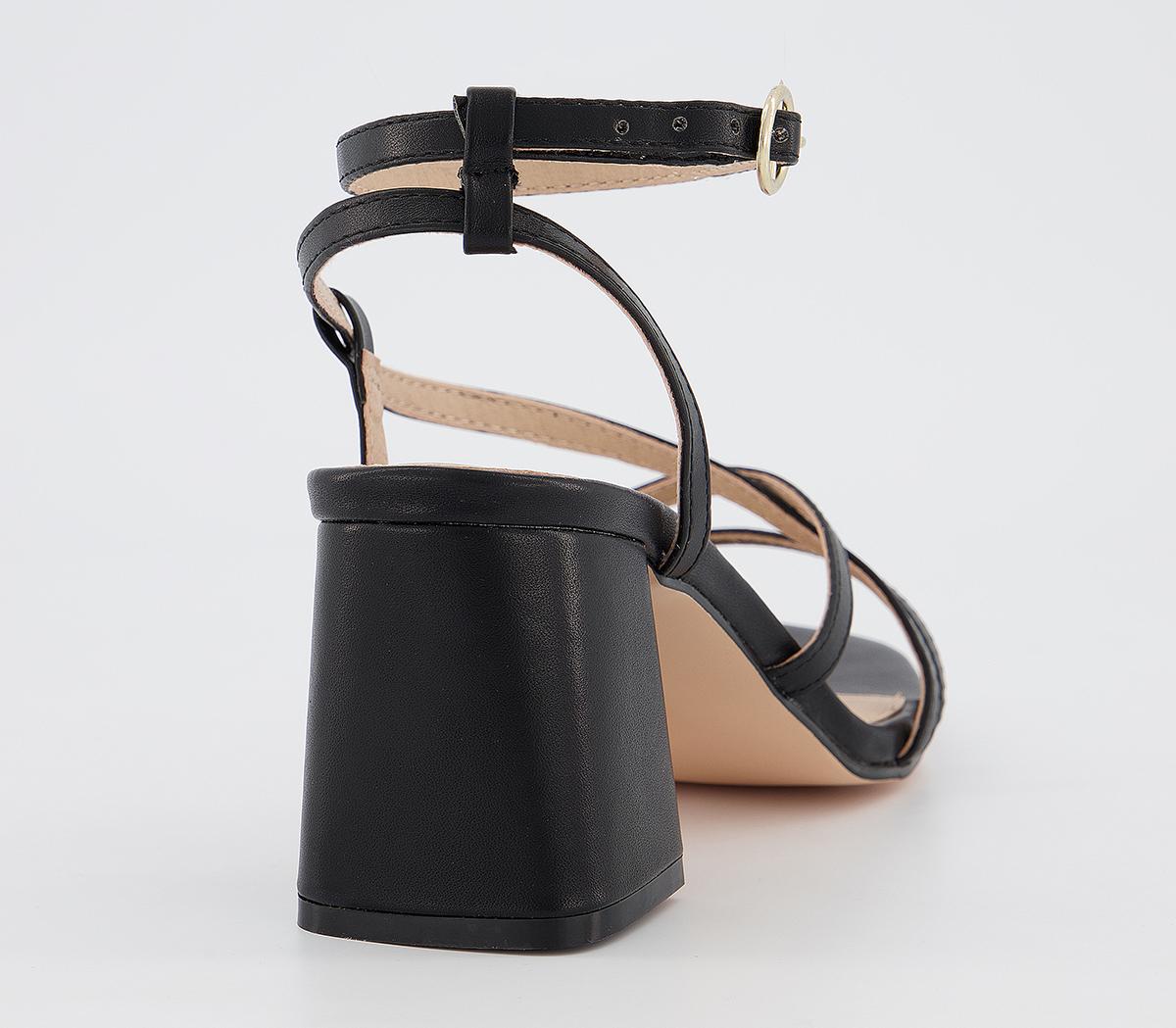 OFFICE Margate WF Strappy Block Sandals Black - Mid Heels