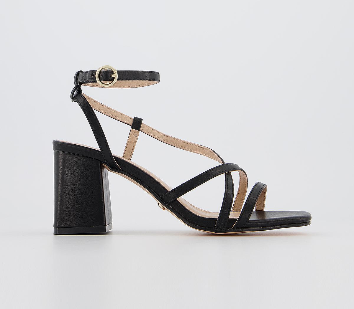 OFFICE Margate WF Strappy Block Sandals Black - Mid Heels