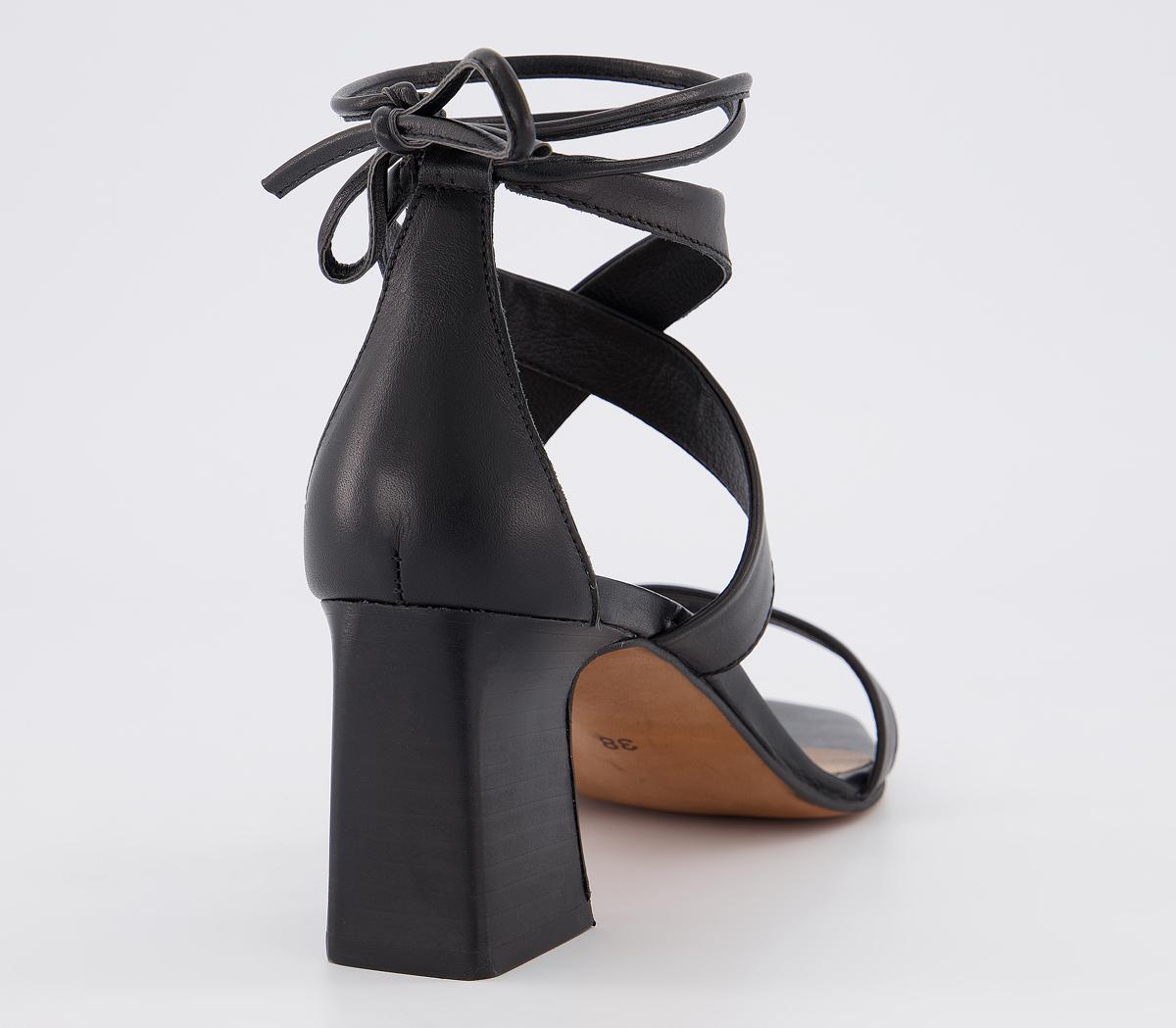 OFFICEMiss Monday Block Heel SandalsBlack Leather