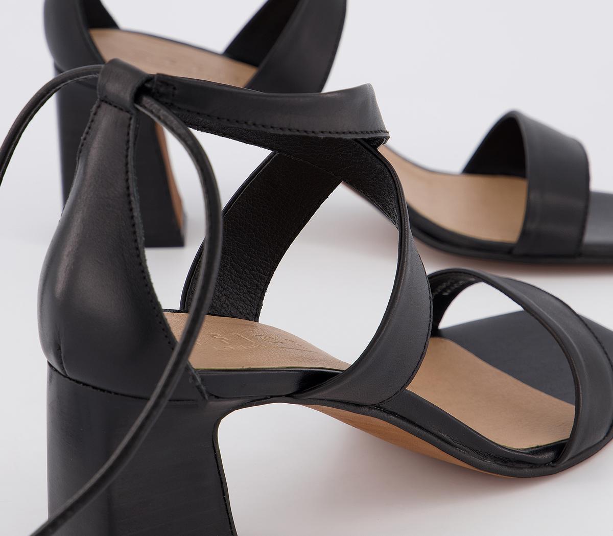 OFFICEMiss Monday Block Heel SandalsBlack Leather