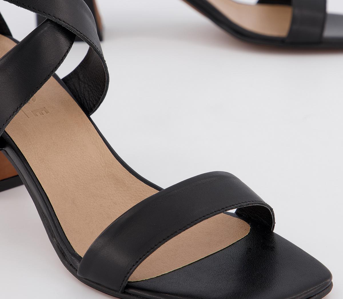 OFFICEMiss Monday Block Heel SandalsBlack Leather
