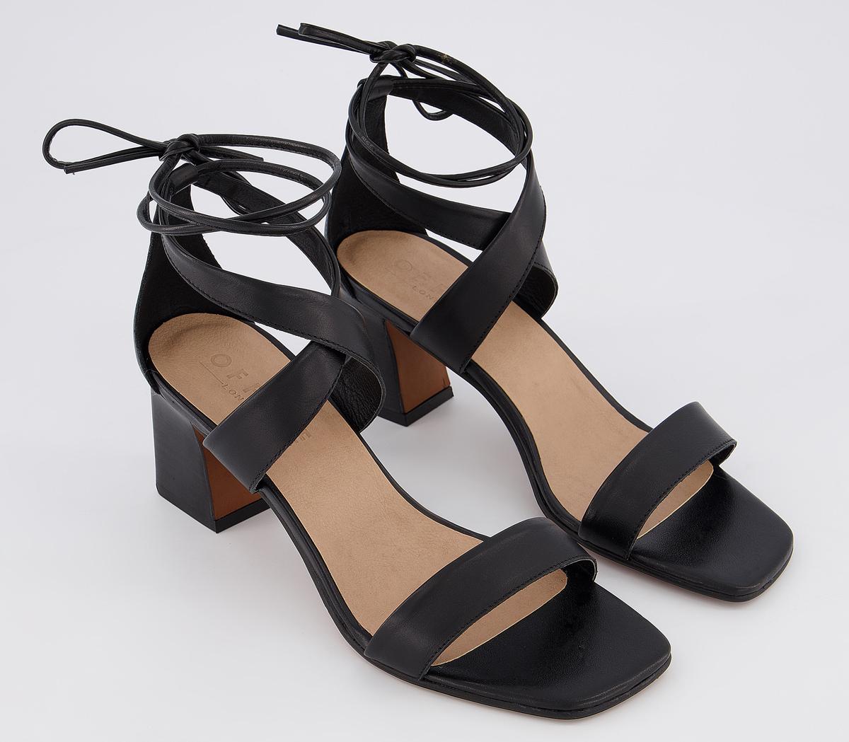 OFFICEMiss Monday Block Heel SandalsBlack Leather