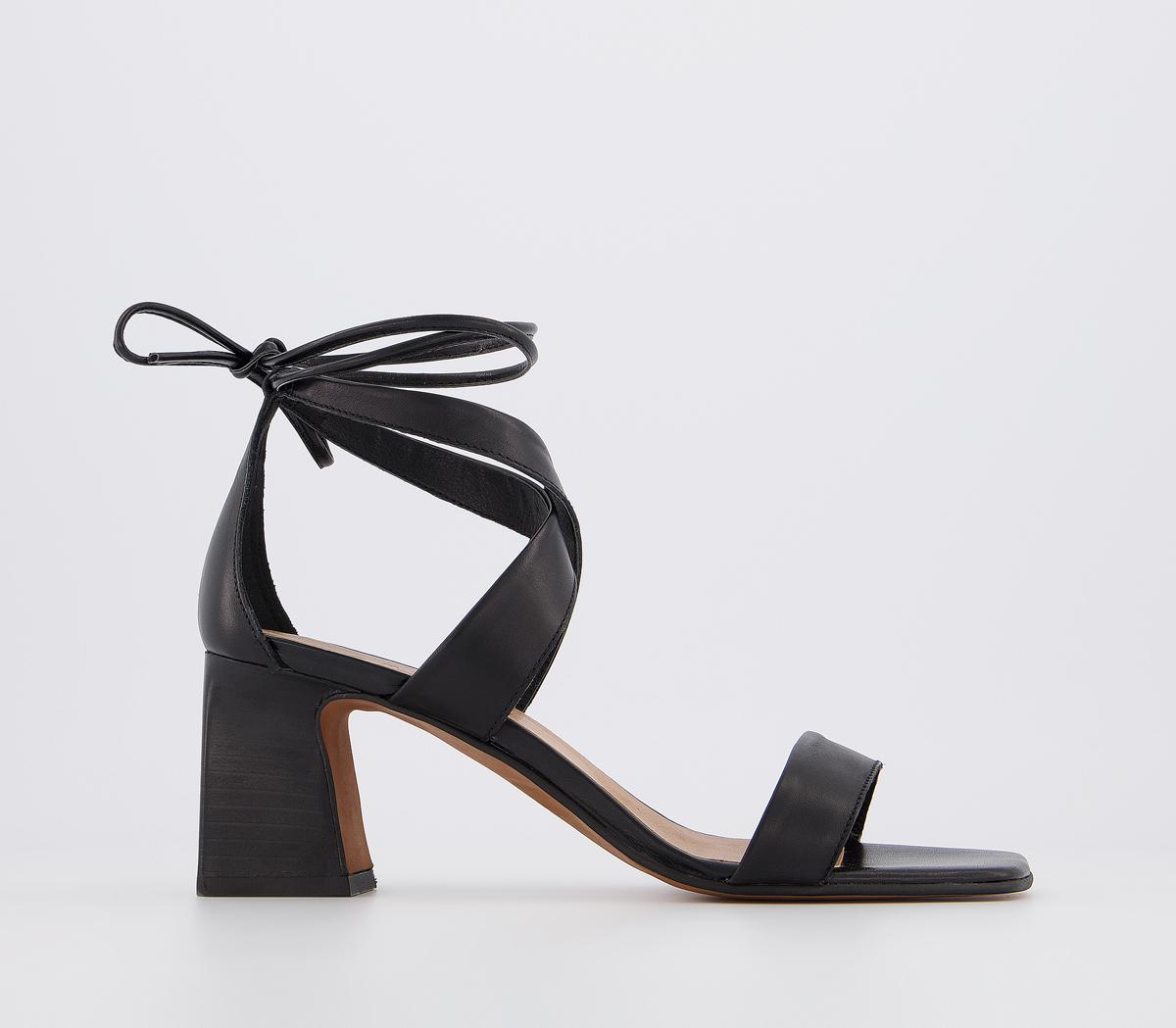 OFFICEMiss Monday Block Heel SandalsBlack Leather