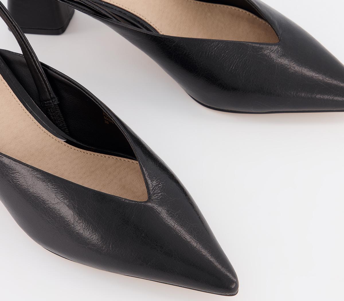 OFFICEMelbourne Feature Heel Court ShoesBlack Croc Mix