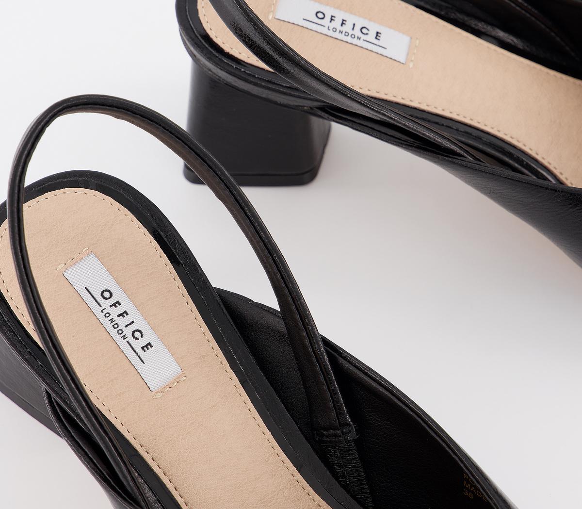 OFFICEMelbourne Feature Heel Court ShoesBlack Croc Mix