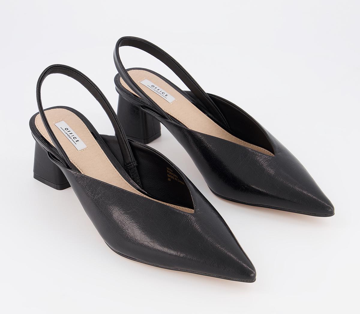 OFFICEMelbourne Feature Heel Court ShoesBlack Croc Mix