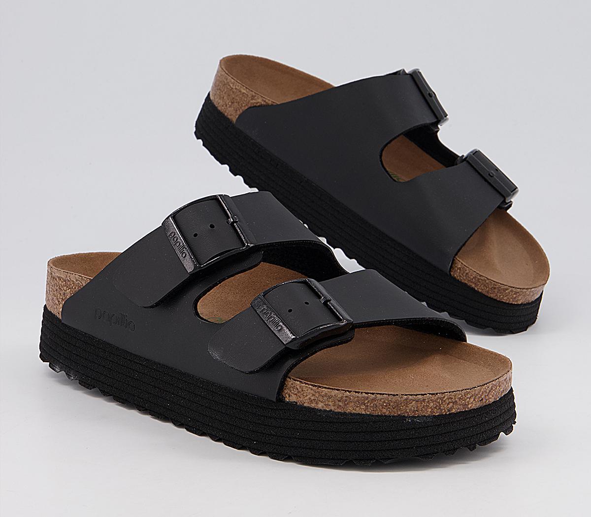 BIRKENSTOCK Papillio Arizona Platform Sandals BIRKENSTOCK Papillio Arizona Platform Sandals Black Vegan