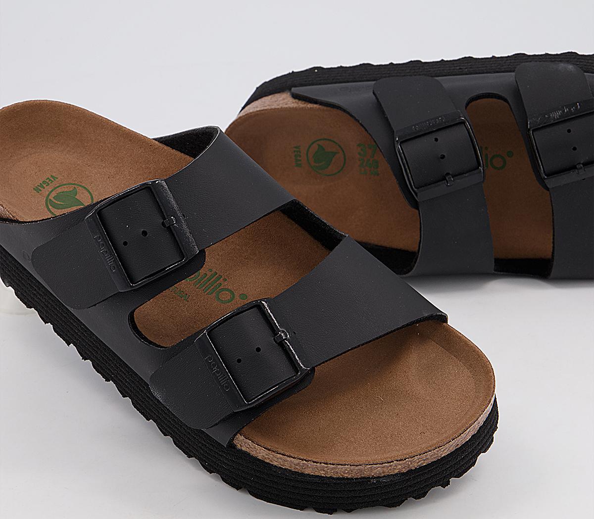 BIRKENSTOCK Papillio Arizona Platform Sandals Black Vegan - Women’s Sandals