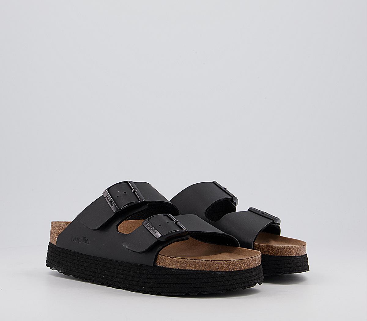 BIRKENSTOCK Papillio Arizona Platform Sandals Black Vegan - Women’s Sandals
