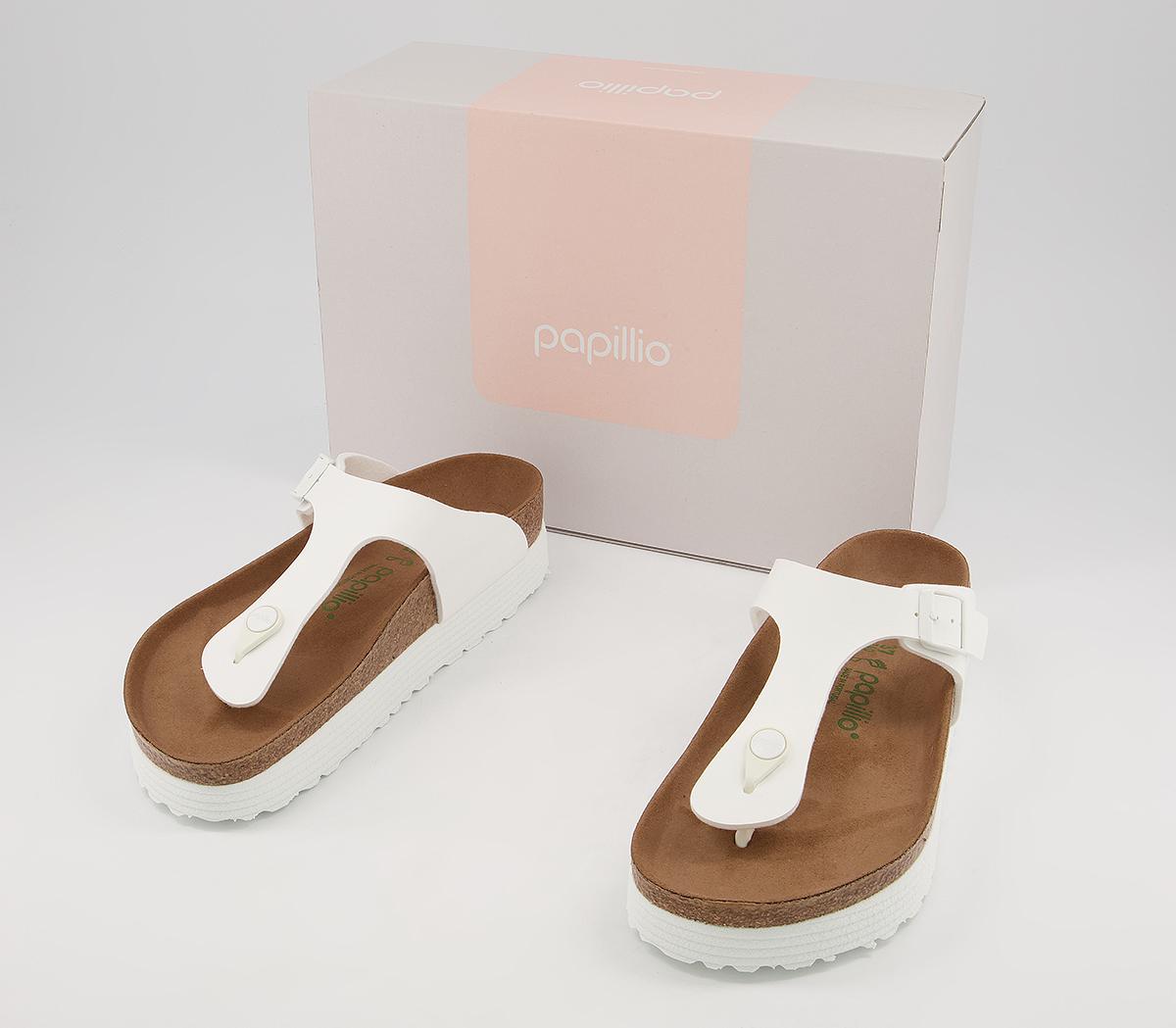 BIRKENSTOCK Papillio Gizeh Platform Sandals BIRKENSTOCK Papillio Gizeh Platform Sandals White Vegan