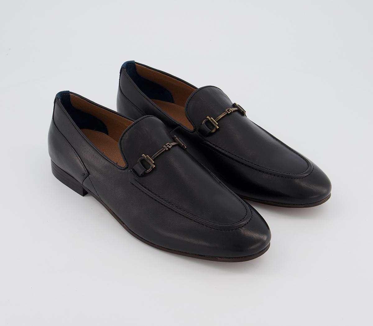 Hudson London Blythe Bar Loafer Black Calf - Men’s Smart Shoes