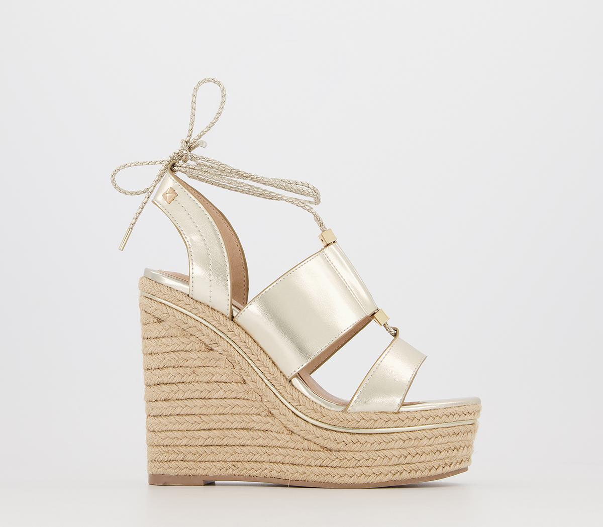 Wedge best sale gold heels